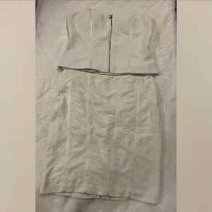 Cache Beige Lace Skirt Set